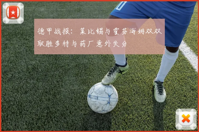 德甲战报：莱比锡与霍芬海姆双双取胜多特与药厂意外失分